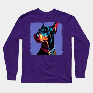 Doberman Pinscher Pop Art - Dog Lover Gifts Long Sleeve T-Shirt